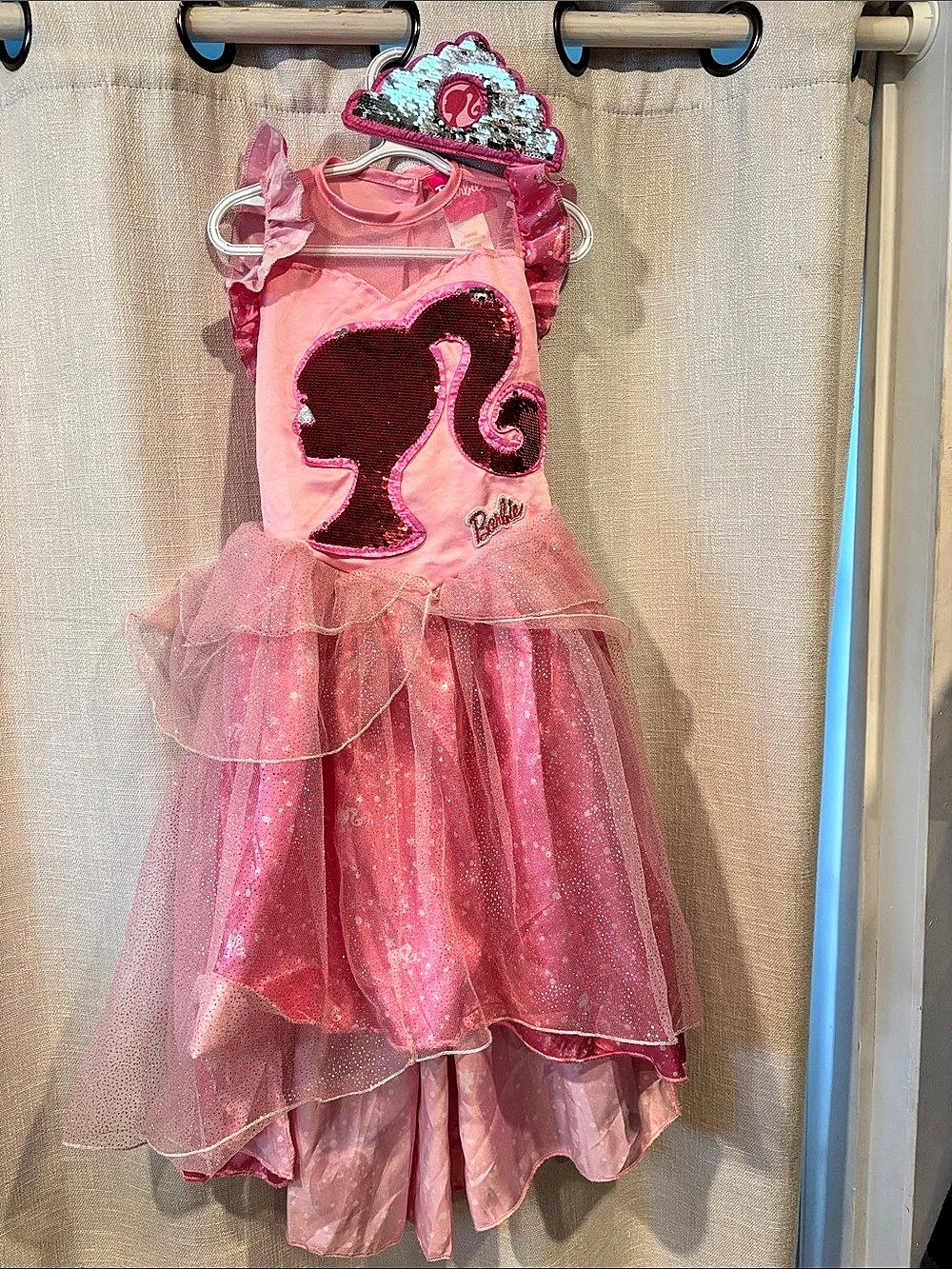 Barbie Girls Pink Dress Size 5-6Y Like New